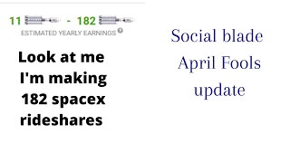 Social blade April Fools update