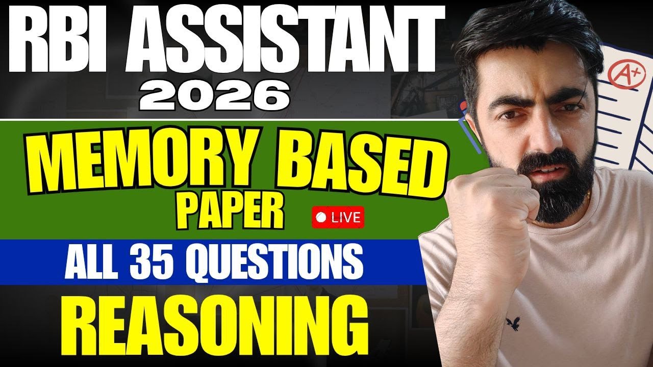 RBI Assistant Prelims 2026 Previous Year Paper || RBI Assistant 2023 Reasoning Paper || Dhruva Sir