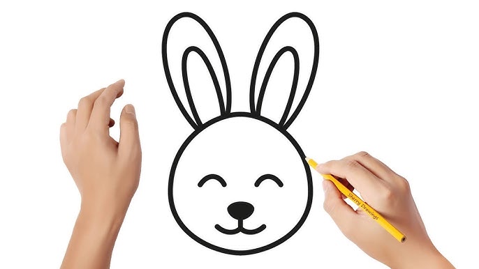 HOW TO DRAW AN EASTER BUNNY EASY DRAWING EASY AND FOFO - Drawing