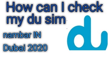 Dubai apne Du Sim  nambar kaise  Nikale How can I Check du sim IN Dubai 2020 kalim technical video
