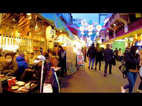 Ueno Walk in Tokyo 💖 Enjoy the bar ♪ 4K ASMR Nonstop 1 hour 05 minutes