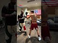 Ryan Garcia backstage on the pads ahead of the Conor Benn fight 👊