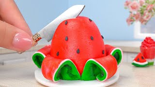 Perfect Miniature Watermelon Cake Decorating 🍉 Miniature Watermelon Fondant Cake | Mini Fruit Cake