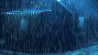 WONDERFUL DEEP SLEEP with Pure Rain and Thunder Sounds on Metal Roof  White noise for sleep