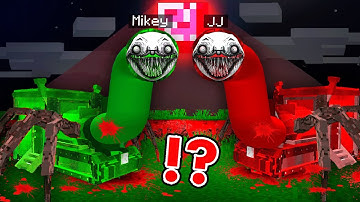 MAIZEN: JJ and Mikey Become Longest Choo Charles at Bloody Moon Story - Minecraft Animation JJ&Mikey