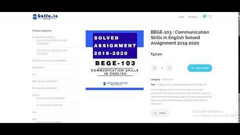 BEGE 103  Communication Skills in English Solved Assignment 2019 2020