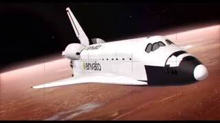 Space Shuttle over Mars - After Effects Template