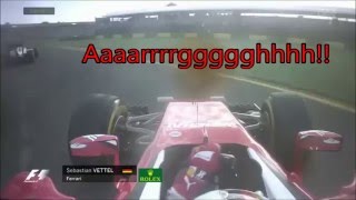 Vettel: ''Aaarrgghhh! Sorry guys!'' team radio Australian GP 2016