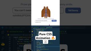 Make Cute Bunny Smile CAPTCHA CSS Animation