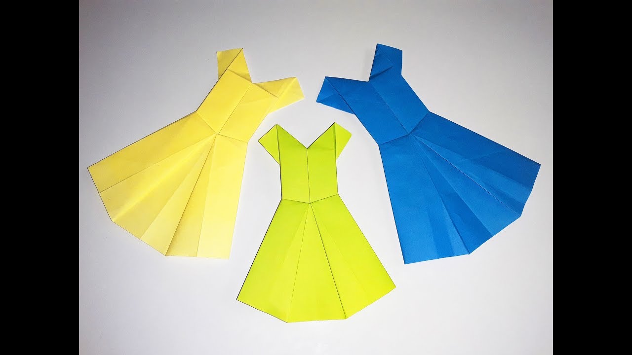 How to make DIY paper Folding Art | Origami Disney Princess Dress ...