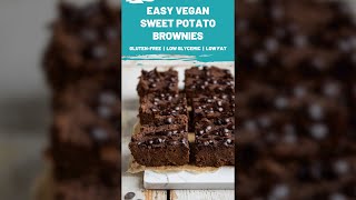 Fudgy Vegan Sweet Potato Brownies [Low Fat, Gluten-Free]