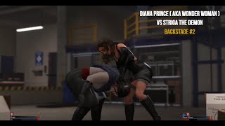 WWE/ W2K23 Diana Prince aka Wonder Woman (Gal Gadot Superheroine Sexy dress) vs Striga BACKSTAGE #2