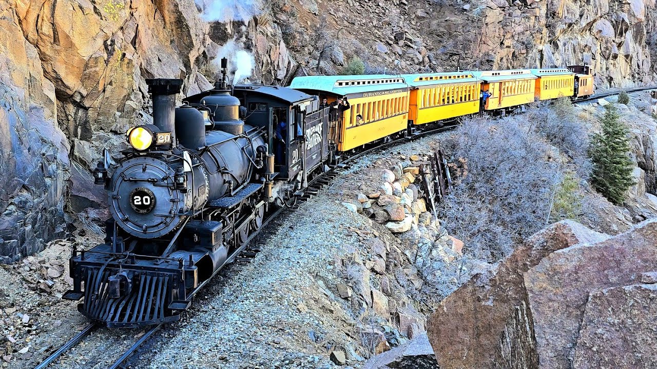 Паровоз № 20 компании Rio Grande Southern на Хайлайне — фотосъёмка, Дуранго и Сильвертон.