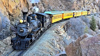 Rio Grande Southern No. 20 On The Highline - Photo Run-Bys, Durango Silverton
