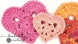 How to Crochet a Granny Heart Shape ❤ Great as a Coaster!