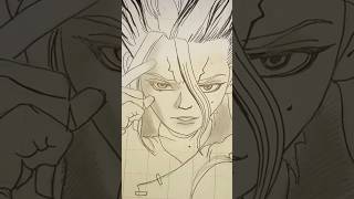 how to draw senku , cara mudah menggambar anime Dr.stone drawing