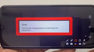 How to Fix Error Not enough storage space to install required resources problem solve screenshot 4