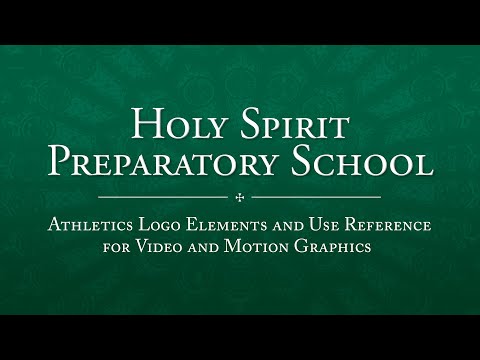 Holy Spirit Preparatory School Athletics Logo Elements & Use Reference for Video and Motion Graphics