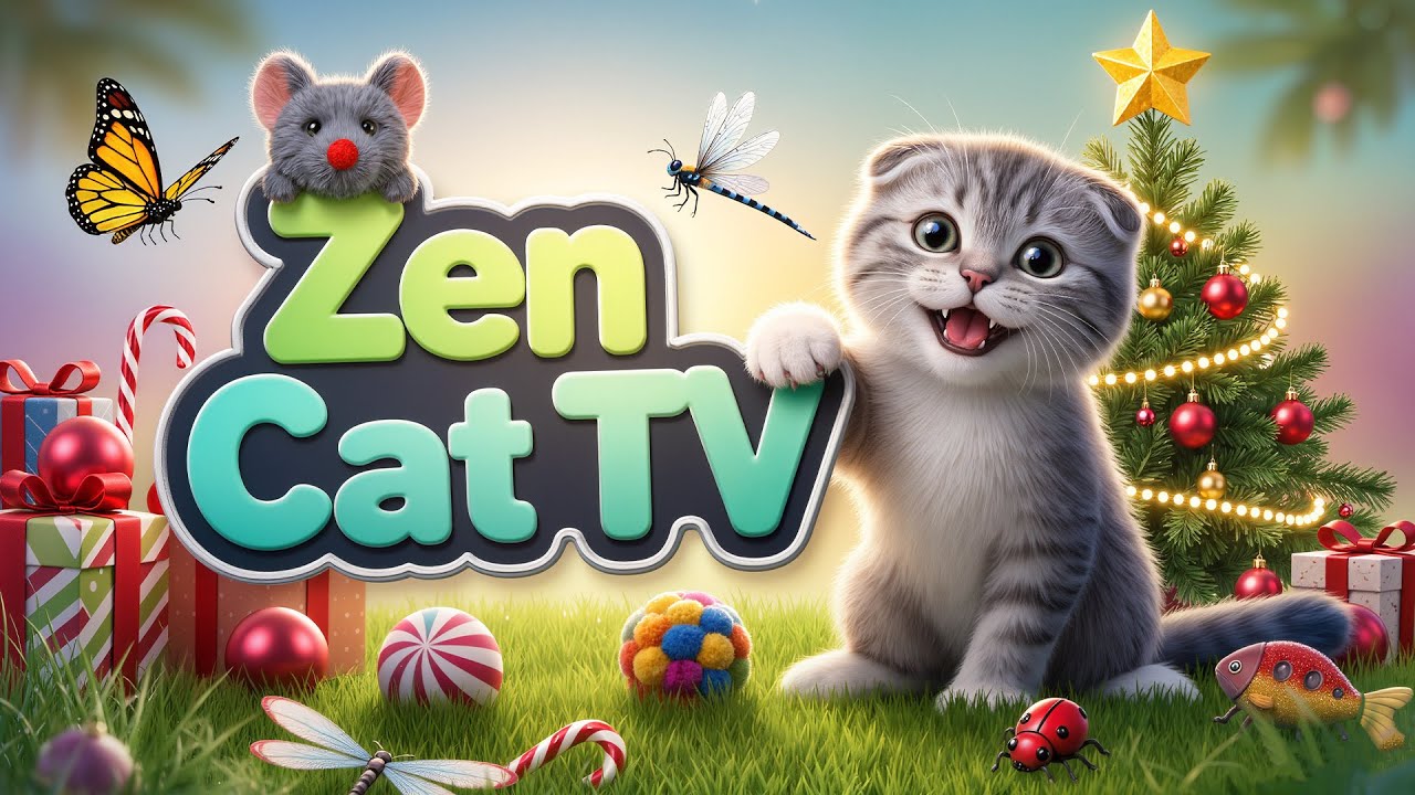 Cat Games Christmas – Playful Indoor Pets & Festive Garden Moments  | Zen Cat TV #58