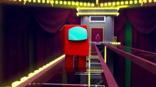 Impostor From Among Us Plays Glass Bridge Guessing Game From Squid Game screenshot 1