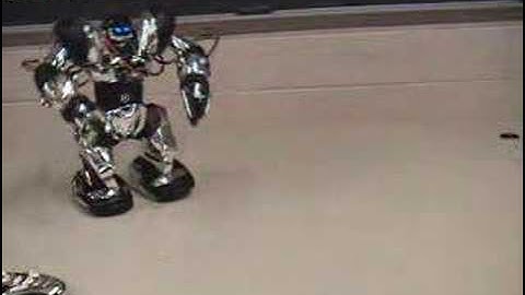 Robosapien is hacked with a BX-24 at George School, 2006