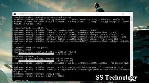 Python and libraries installation using command line