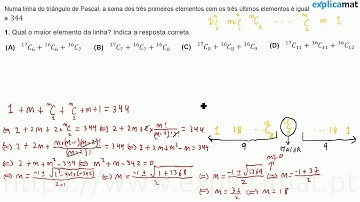 Triângulo de Pascal | Ficha 12 - Ex 1