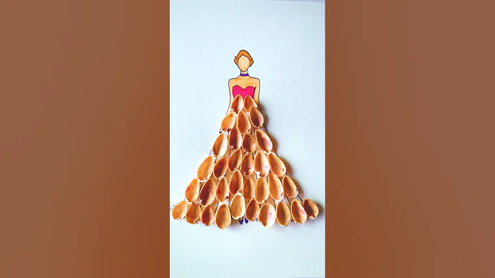 DIY Pista Shells Dress Art 💖 #pistashellcrafts #diyfashion  #dressdesign #art #shorts