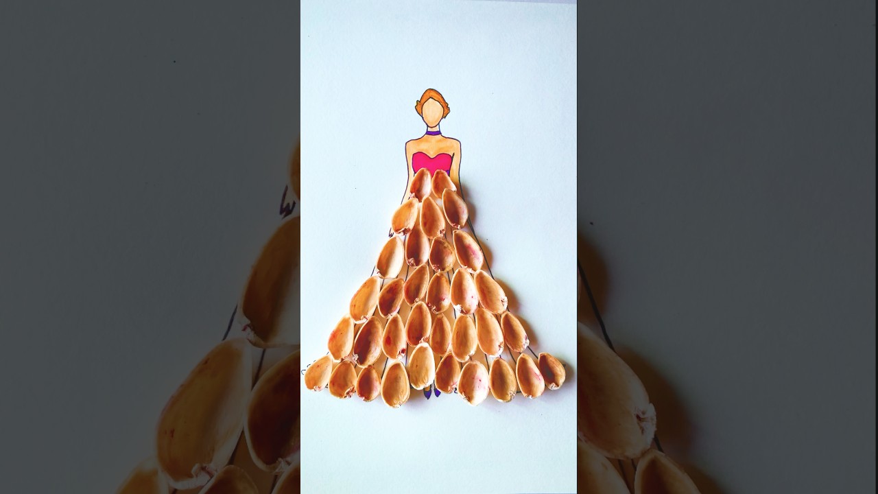 DIY Pista Shells Dress Art 💖 