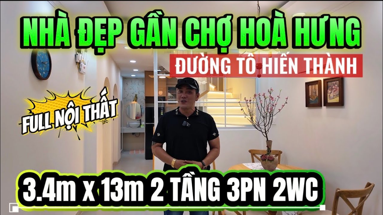 🔥QUẬN 10 NHÀ ĐẸP GẦN CHỢ HOÀ HƯNG 2 TẦNG FULL NỘI THẤT 3PN CÁCH MẶT TIỀN 25m #nhaphosaigon 