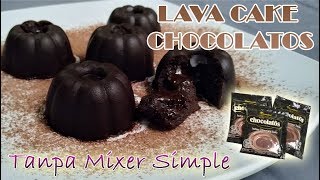 Cara membuat lava cake chocolatos - tanpa mixer simple kukus