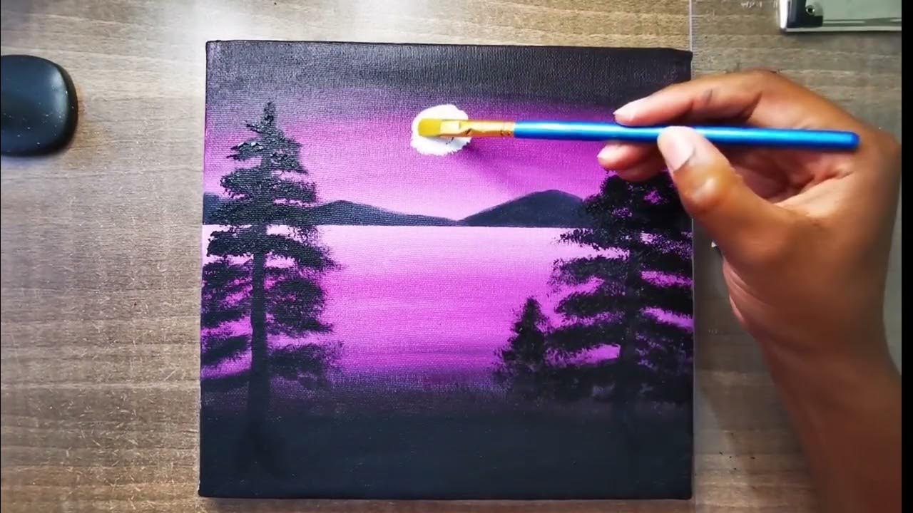 How to Paint a Night Sky / Acrylic Painting for Beginners YouTube