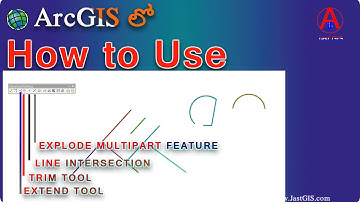 Extend Line and Trim Line and Line intersection in ArcGIS||Explode Multipart Feature||By JastGIS