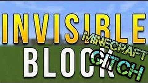 Minecraft PS3 Invisible Block Glitch Tutorial