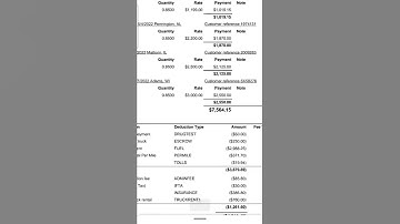 truck driver pay stub.