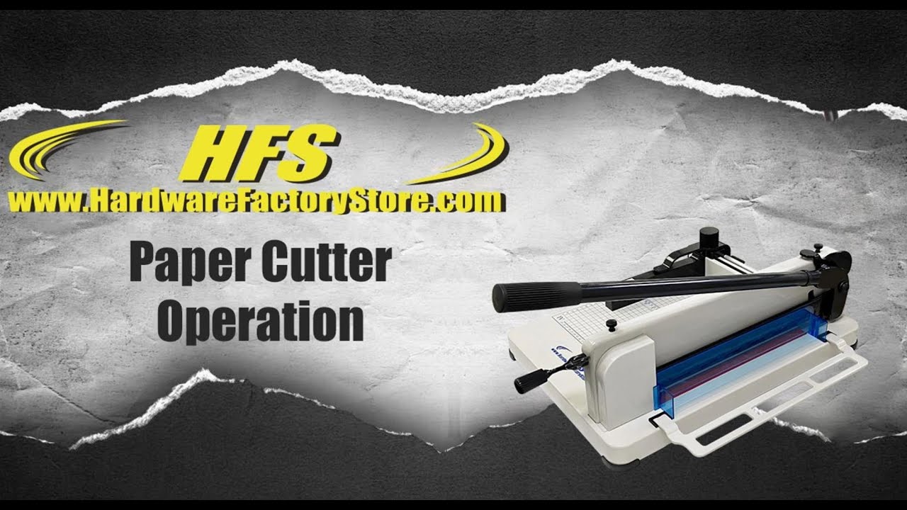HFS Heavy Duty Guillotine Paper Cutter Operation Introduction YouTube