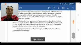 Computer Programming (Finite Element Structural Analysis for Axial Loading on Beam)