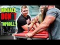 Coach Ray vs Michael Todd & Larry Wheels armwrestling training