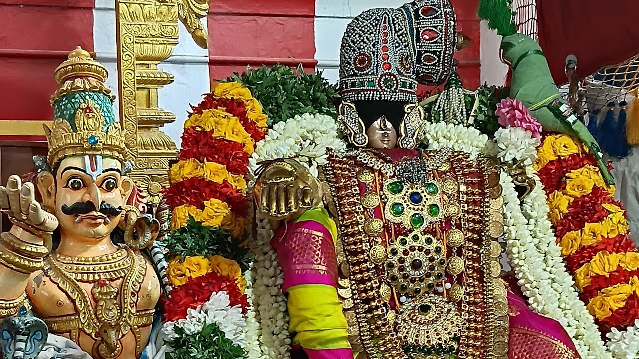 ஸ்ரீவில்லிபுத்தூர் பெரியாழ்வார் திரு ஆனிஸ்வாதி 4ம் திருநாள் ஆளேரும் பல்லக்கு ஆண்டாள்   திருக்கோலம்