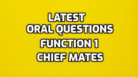 Latest Oral Examination Questions Function 1