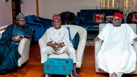 Turaki-led PDP visits former President Obasanjo in Abeokuta, Ogun State