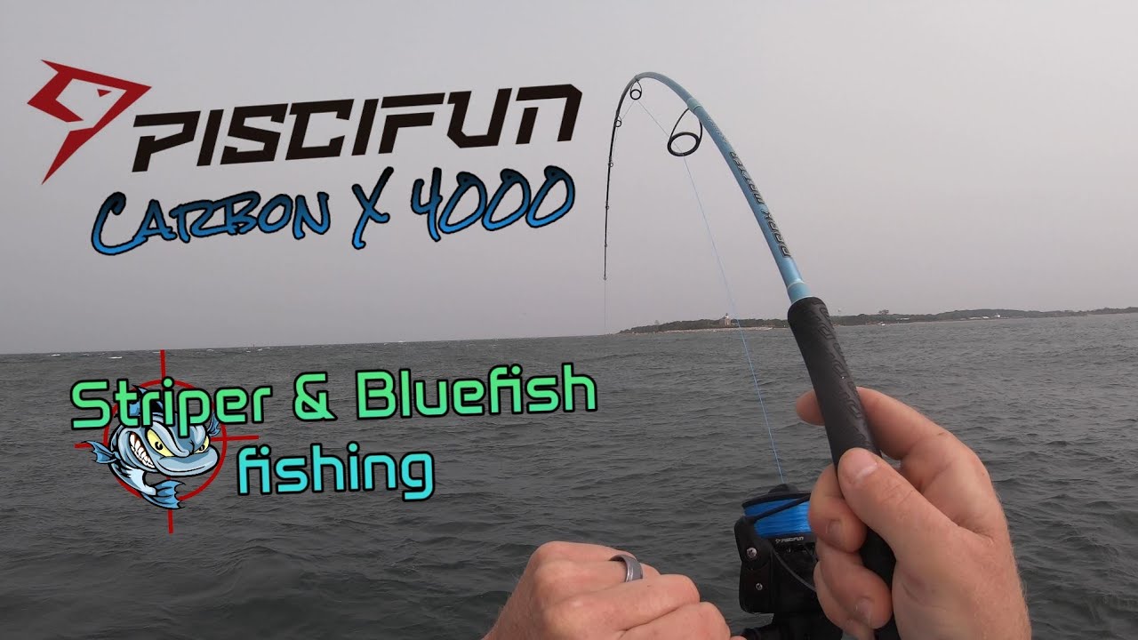 Piscifun Carbon X 4000 fishing for Stripers and large Bluefish