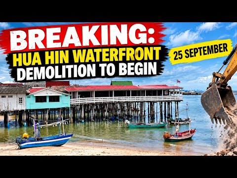 Hua Hin Waterfront Demolition: 15 Buildings Set to Be Torn Down
