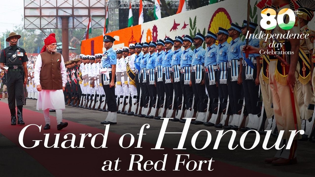 Thumbnail for PM Modi inspects the Guard of Honour at Red Fort on 80th Independence Day 2026