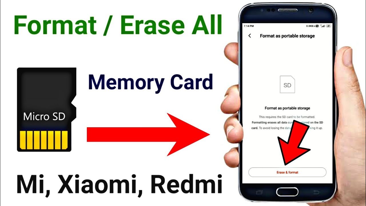 How To Format Memory Card In Mi Phone | SD Card Ko Format Kaise Kare | Erase SD Card - YouTube