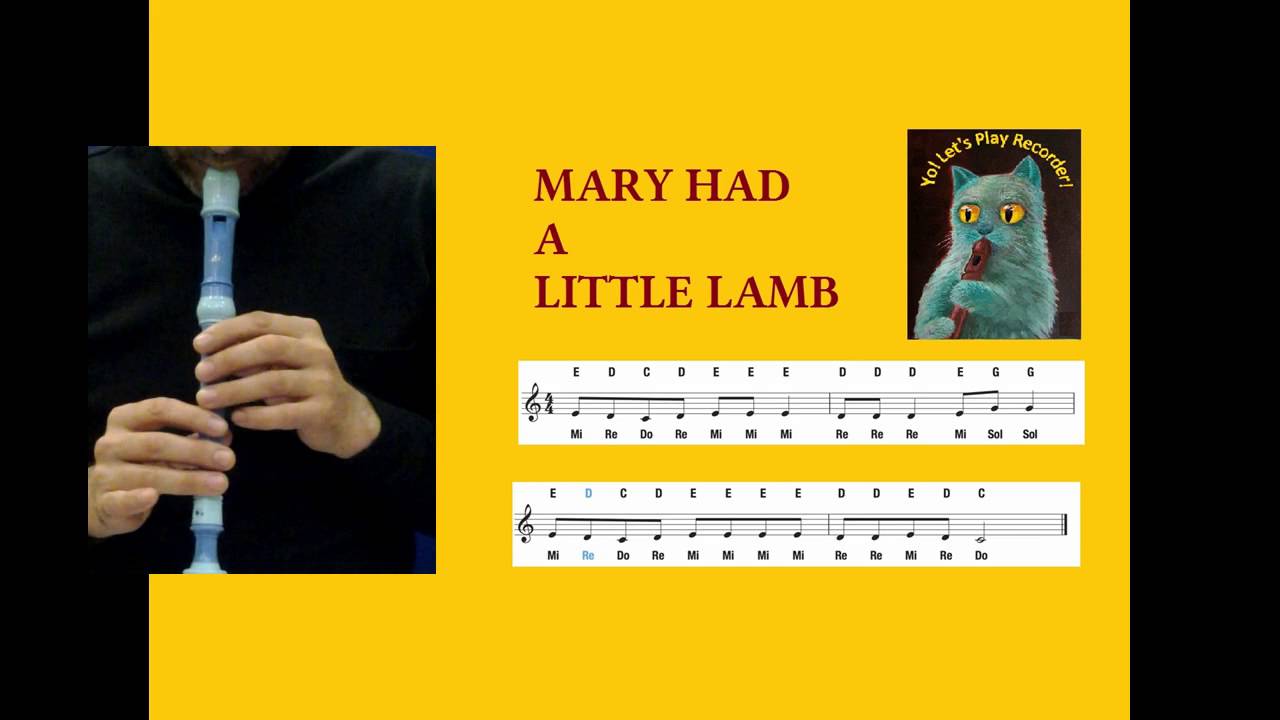 Mary had a little lamb recorder tutorial - YouTube