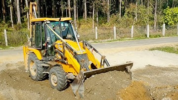 Amazing!!! JCB Backhoe Leveling Gravel on Village Road-Backhoe Video