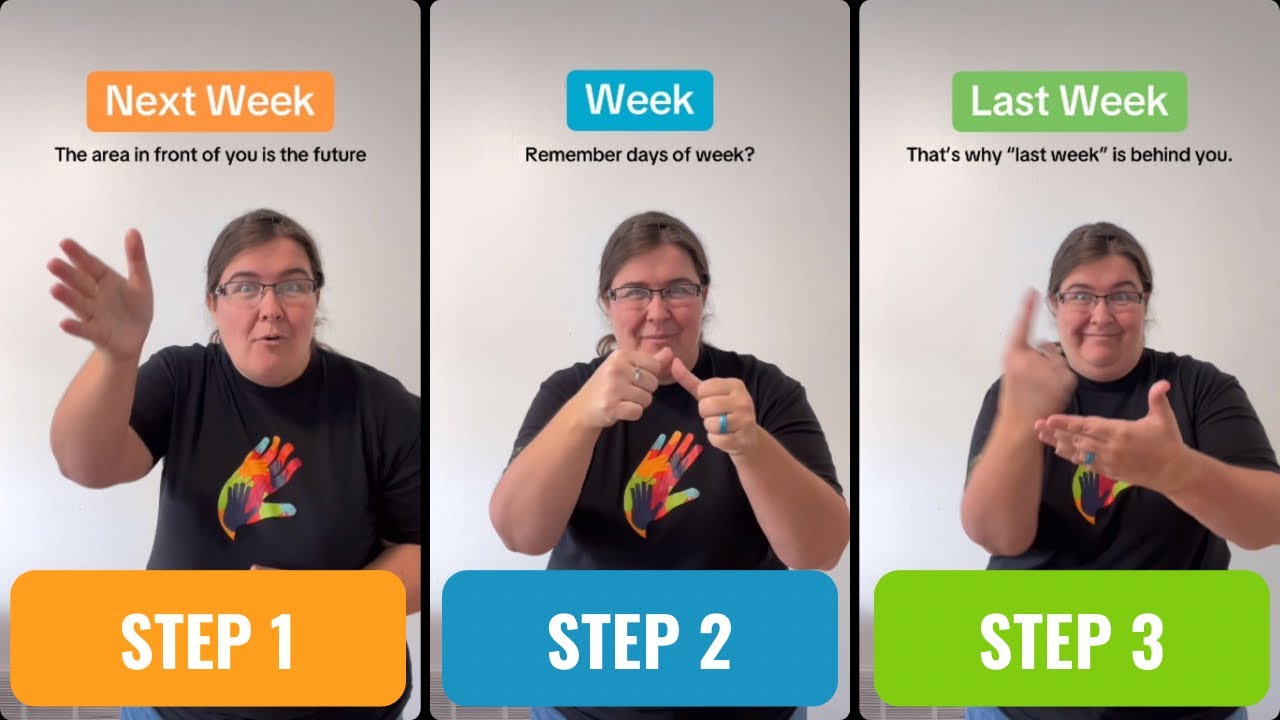 Tutorial: ASL Week Signs for Beginners | Easy-to-Memorize ASL - YouTube