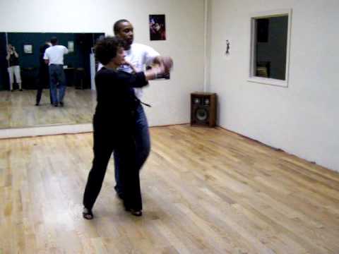 practicing west coast swing with Antoinette