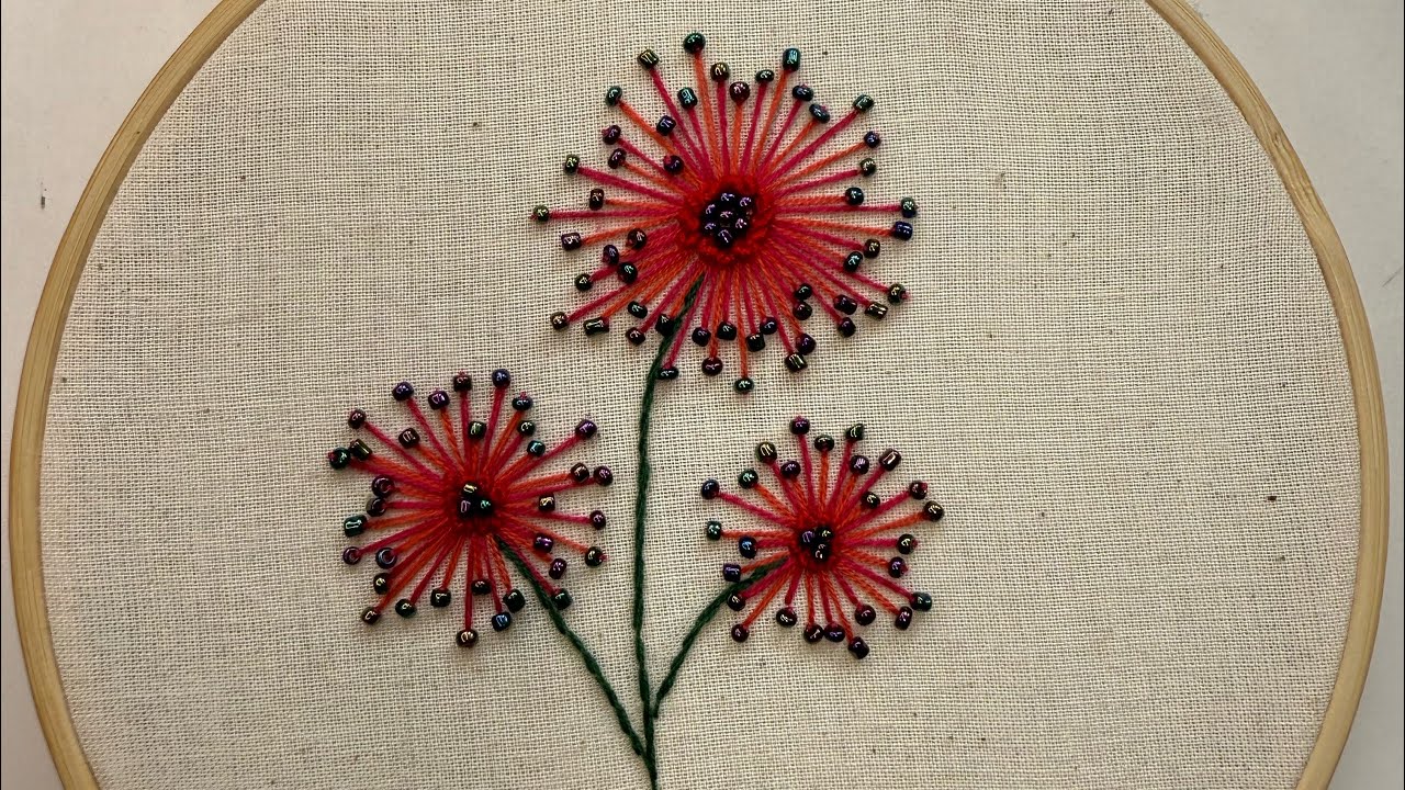 Easy Hand Embroidery anyone can do It ||NEEDLETHREAD ART #handembroideryforbeginners #embroidery
